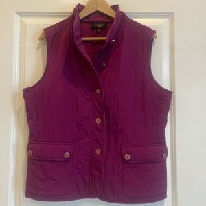 Talbots Women’s Quilted Button Front Vest